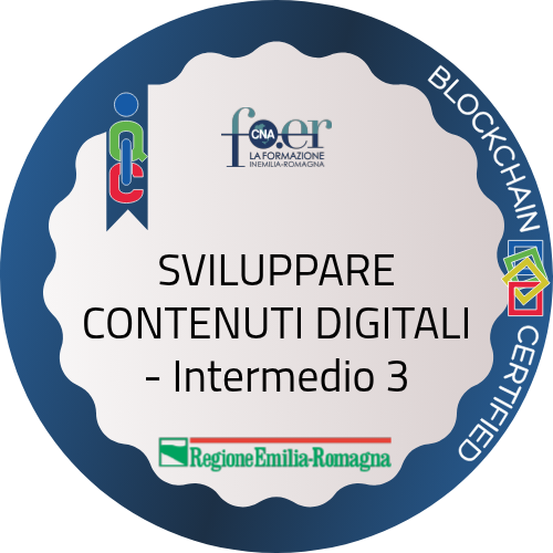 SVILUPPARE CONTENUTI DIGITALI - Intermedio 3